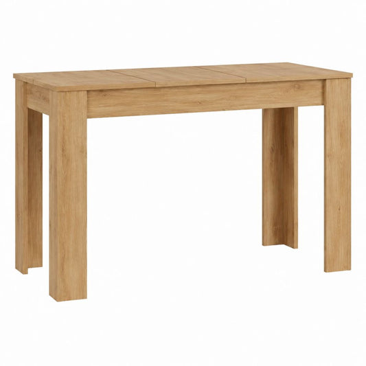 Table à manger extensible chêne en panneaux de particules rectangulaire 140-180 x 80 x 75 cm