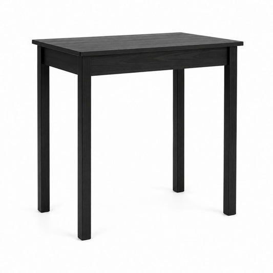 Table à manger carrée noire en panneaux MDF 75 x 75 x 74 cm