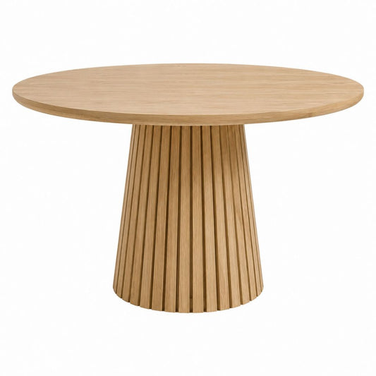 Table à manger ronde en chêne massif naturel Ø 120 cm hauteur 75 cm