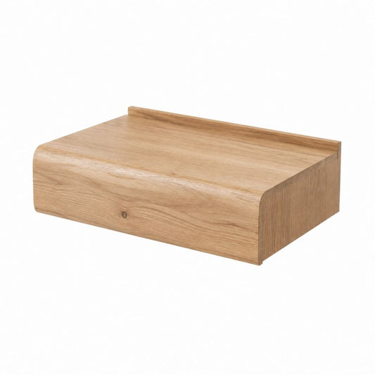 Table de chevet murale avec tiroir chêne clair MDF rectangulaire 60 x 35 x 20 cm