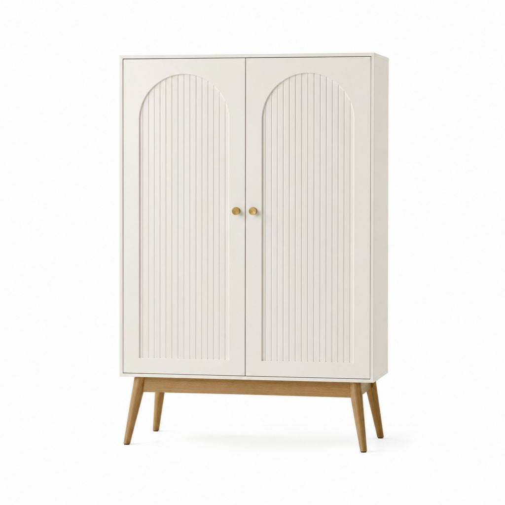 Armoire de chambre 2 portes blanche en MDF 100 x 50 x 180 cm
