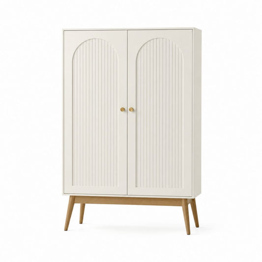 Armoire de chambre 2 portes blanche en MDF 100 x 50 x 180 cm